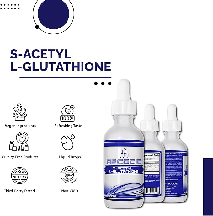 S-Acetyl L-Glutathione 95 mg, 4 Oz 240 Servings,
