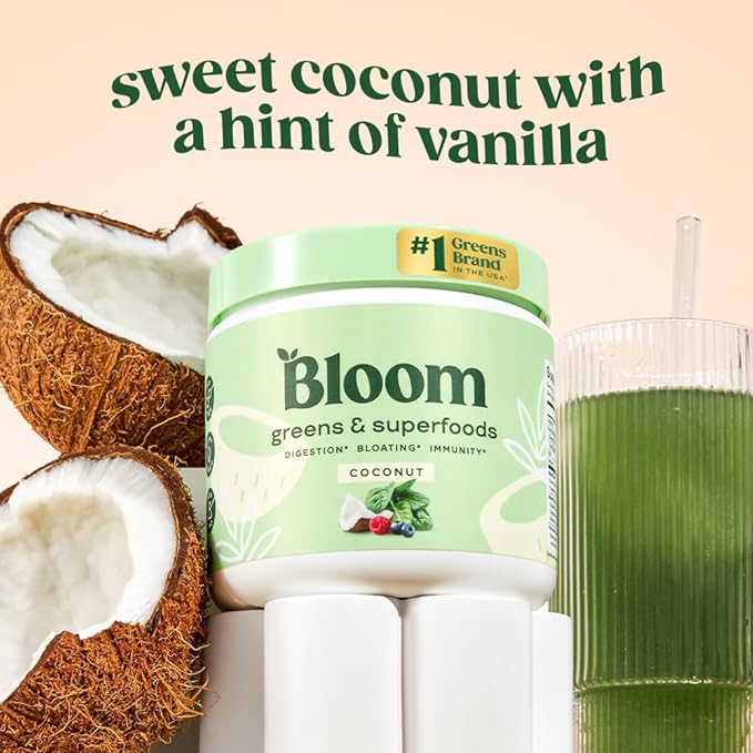Bloom Nutrition Superfood Greens Powder, Digestive 30 SVG,