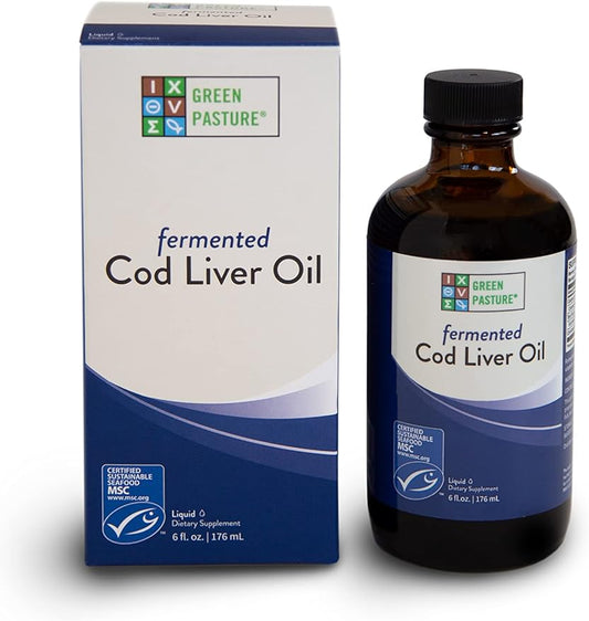 Green Pasture - Fermented Cod Liver -6 fl. 3 Omega 6 Omega 9 (6oz (6oz Unflavored)