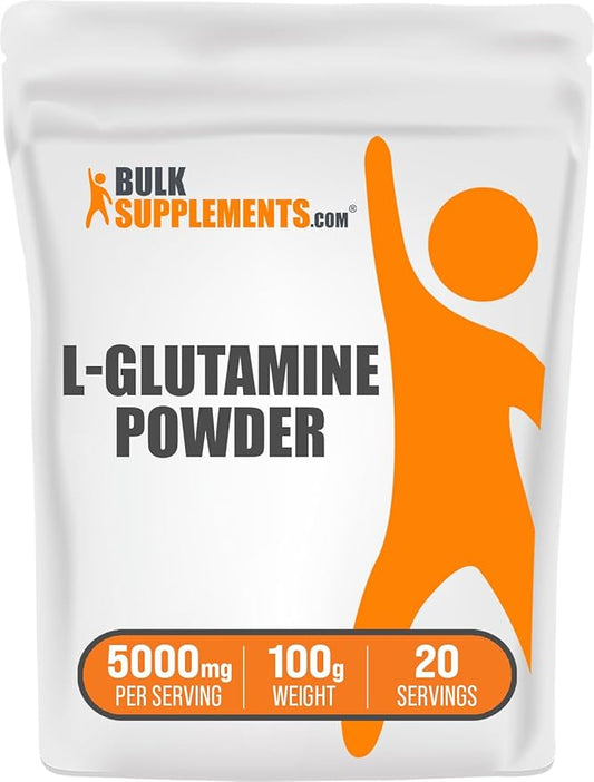 BulkSupplements.com L-Glutamine Powder 5000mg, L 5000mg per 100g (3.5 (3.5 oz) 1)