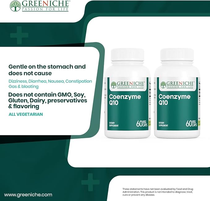 Coenzyme Q10, 60 Caps, High Absorption Coq10, Vegan,