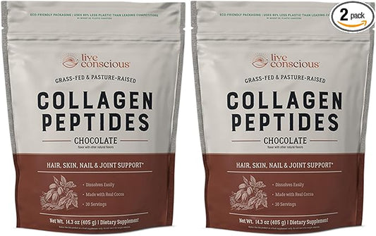 Live Conscious Collagen Peptides Powder (2-Pack)