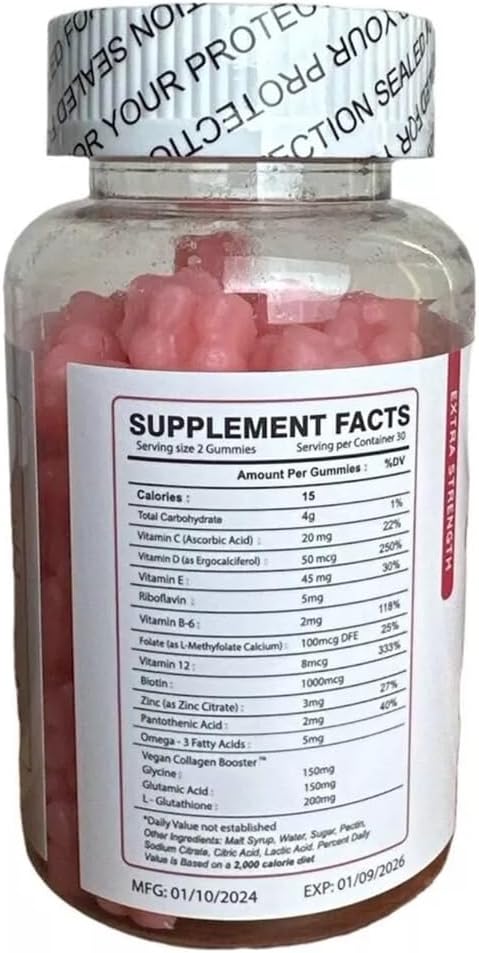 Nature Glow Glutathione Collagen Strawberry Flavor 60 Chewable 2 Box, 1 Count 120), Pink
