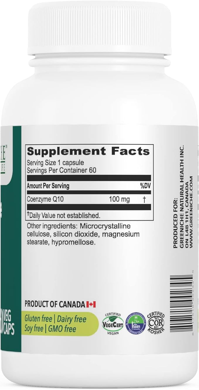 Coenzyme Q10, 60 Caps, High Absorption Coq10, Vegan,
