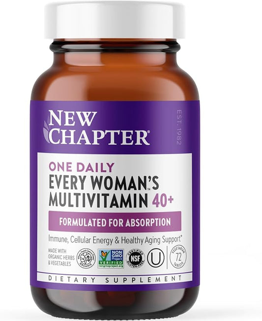 New Chapter Women's Multivitamin 40 plus 20+ Nutrients 40+, Gentle 72 Count