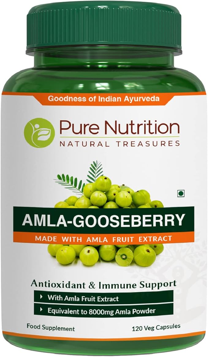 Pure Nutrition Amla Extract 1000mg. (Equivalent 8000mg Amla 120 Veg