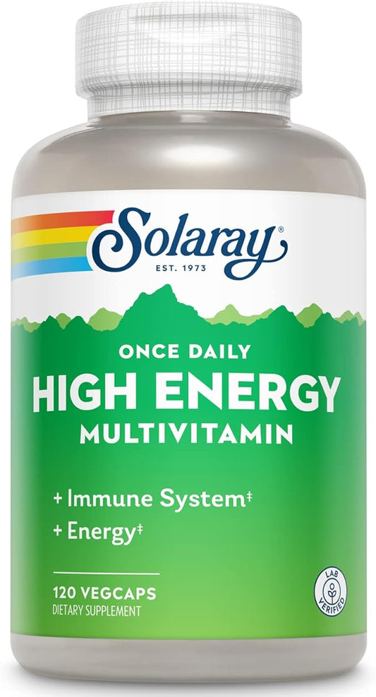 SOLARAY High Energy Multivitamin, No Iron, 1/Day, Timed-Release 120 VegCaps