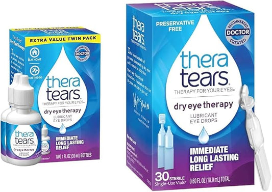 TheraTears Dry Eye Therapy Lubricant Eye (2 x 30mL Bottles) 30 Single-Use