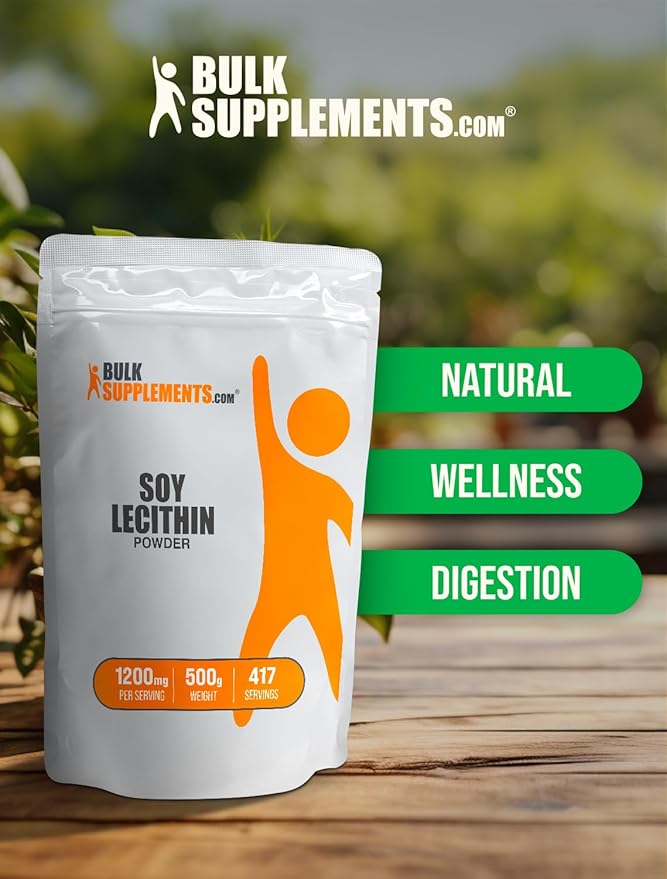 BulkSupplements.com Soy Lecithin Powder 1200mg Powder 1200mg per 500g (1.1 (1.1 lbs) 1)