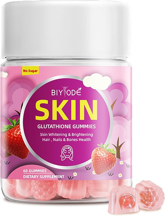 Glutathione Gummies: 1000mg Glutathione/Serving, 100mg Marine B12, Folic Extract.60 Gummies,30 Gummies,30 Day