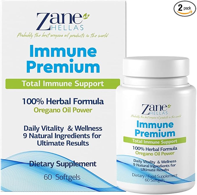 Zane Hellas Immune Premium Softgels. Immune 100% Herbal 120 Softgels. 2