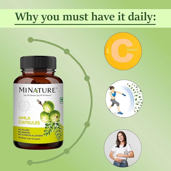 Amla Capsules (Amla Fruit Powder Capsules) 60 Vag 500mg 1 1 Month