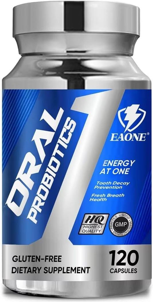 120 Capsules Oral Probiotics, Enhanced Super Digestive Enzymes & Probiotics-Oral Gut Dual Support-8 Strains 22 Billion CFUs-Bad Breath Treatment for Adults -Probiotics for Women and Men