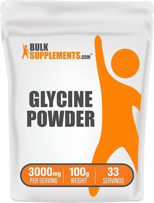 BulkSupplements.com Glycine Powder 3000mg - 3000mg per 100g (3.5 (3.5 oz)