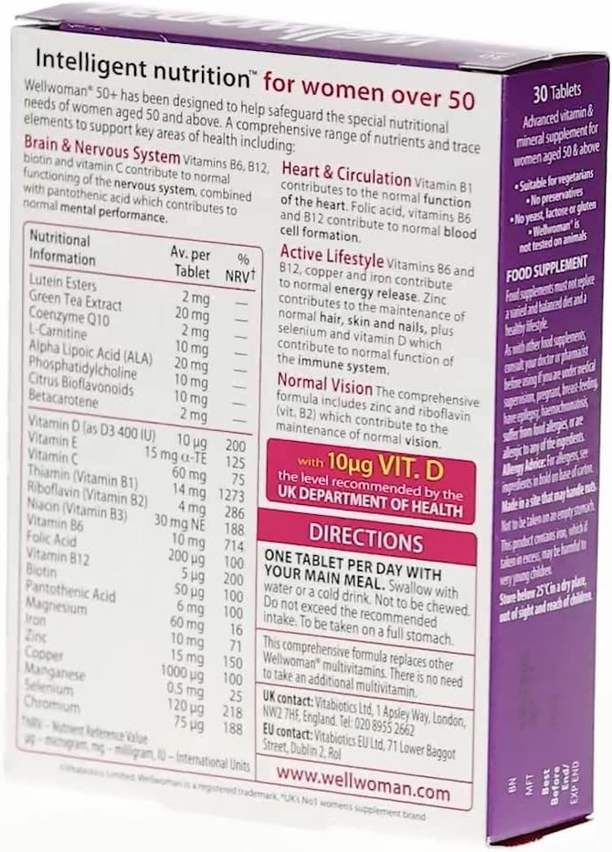 Wellwoman Vitabiotics 50+ 30 Tablets