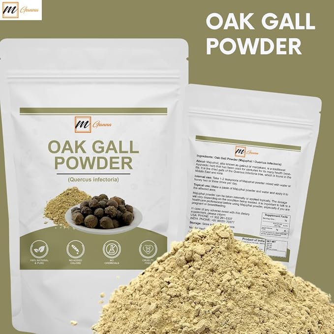 100% Natural Oak Gall Powder 0.22 lbs 100 gms