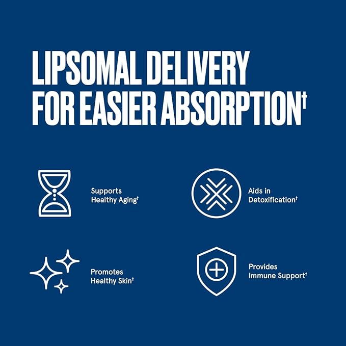 Bulletproof Liposomal Glutathione Force Antioxidant Capsules, 30 Count, 30 Servings