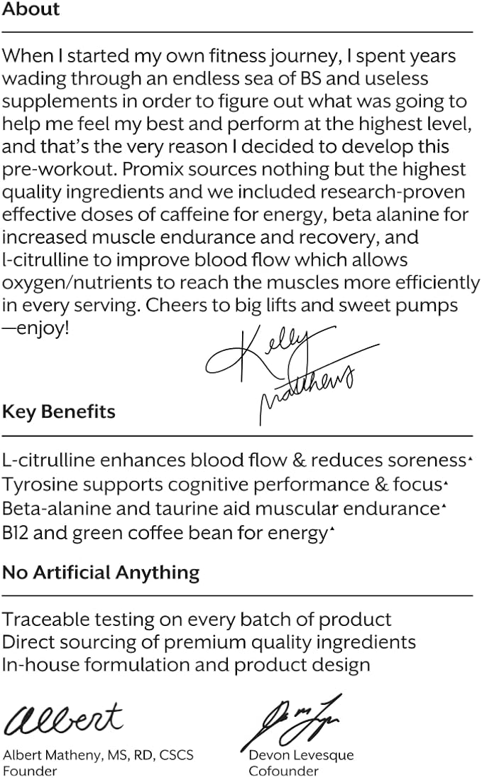 ProMix Nutrition Pre Workout Powder, Pink 30 Servings 1)