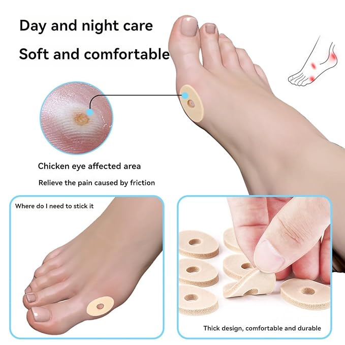 120 Pcs Corn Pads for Toes 4 sizes,
