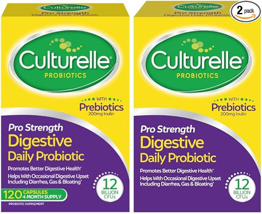 Culturelle Pro Strength Daily Probiotic, Digestive 4 Month 60 Count 2)
