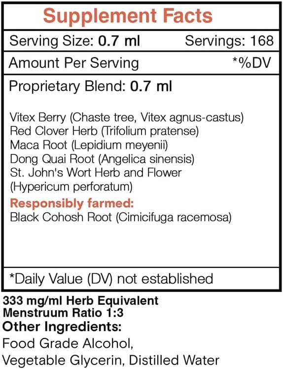 Menopause Secret Alcohol-Free, Glycerite Black Cohosh, 4 OZ
