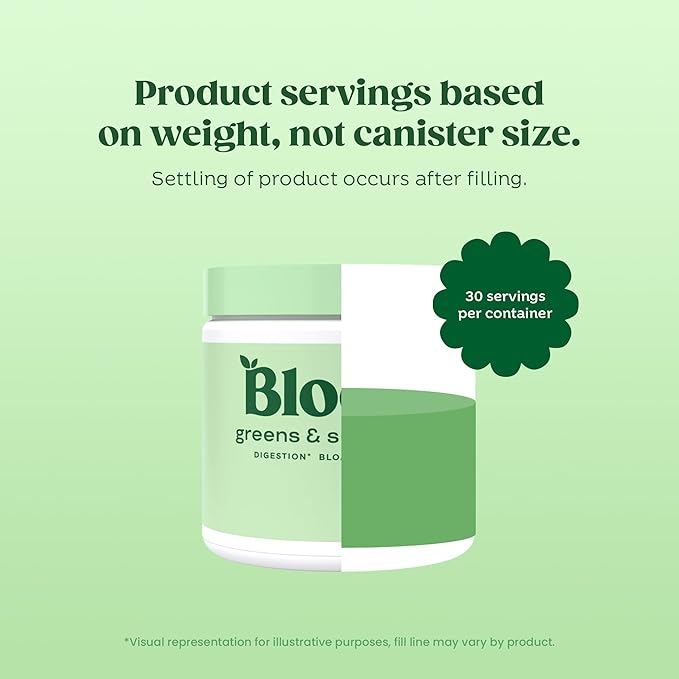 Bloom Nutrition Superfood Greens Powder, Digestive 30 SVG,