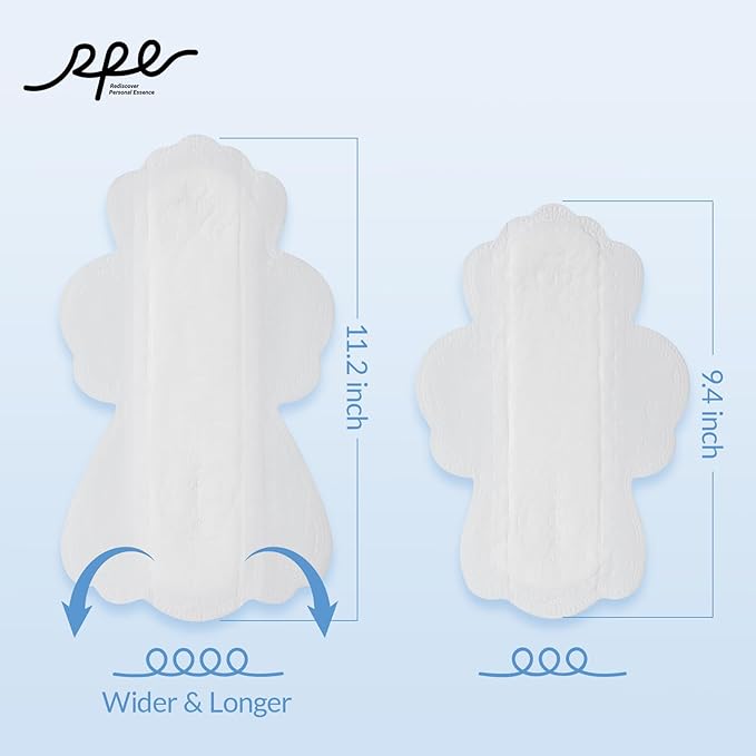 100% Large Organic Pads for Women, 4, 96ct) 96ct)