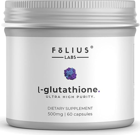 Ultra High Strength L-Glutathione 98% Supplement 500mg Concentrated 60 Capsules