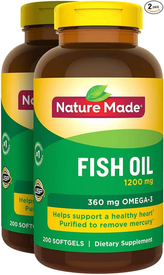 2 x 200Pk Nature Made Fish 1200 mg 3