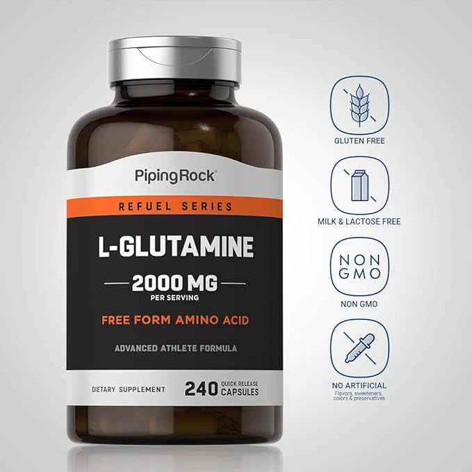 Piping Rock L Glutamine Capsules 2000 mg 240 Count