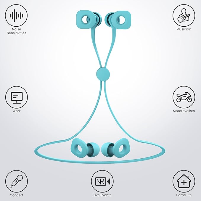 2 Pairs of Earplugs for Sleeping,Reusable 8 Pairs 25dB-30dB