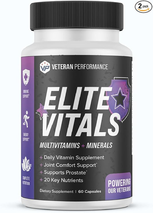 Elite Vitals Multivitamin for Men – 20 Plus (60 Capsules)