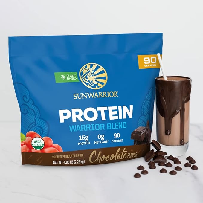 Sunwarrior Vegan Organic Protein Powder Plant-based 90 Servings