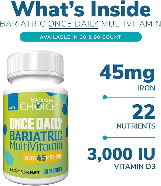 Bariatric Choice Once Daily Bariatric Multivitamin 45 mg (30ct)