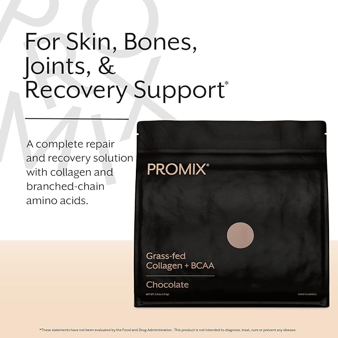 Promix Collagen Peptides and BCAA, Chocolate, 2.5lb Bulk