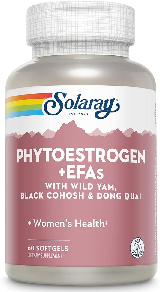 Solaray PhytoEstrogen Plus EFAs Menopause Support 60ct, 30 30 Serv.
