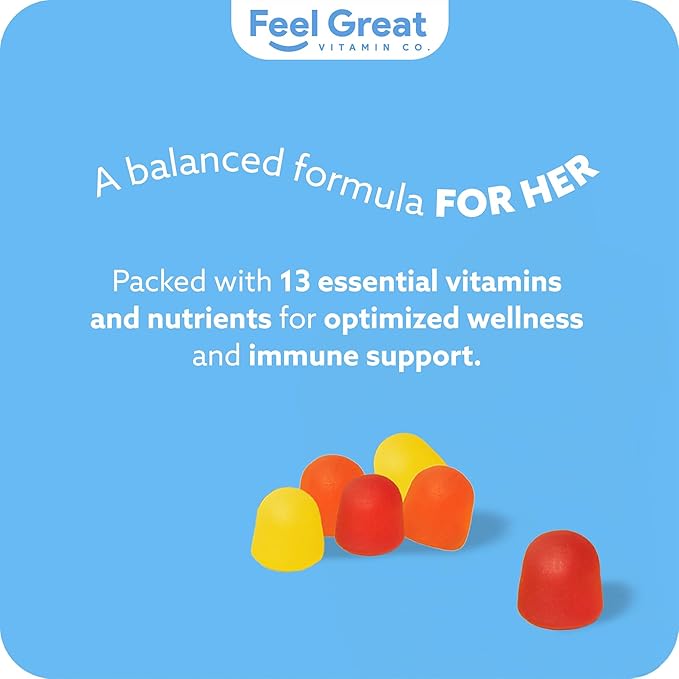 Multivitamin Gummy for Women by Feel B-6, B-12, B-12, C,
