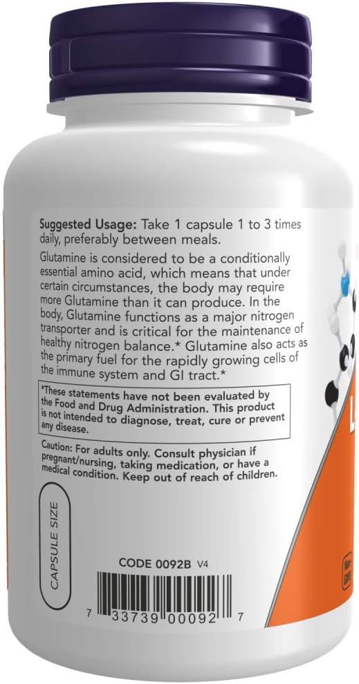 NOW Foods L-Glutamine 500mg 120 ct 2)