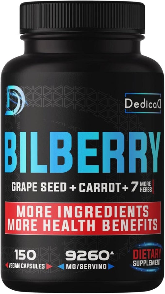 20:1 Bilberry Extract Capsules 9260mg Per 5 Month 10in1 Plus 150 Counts