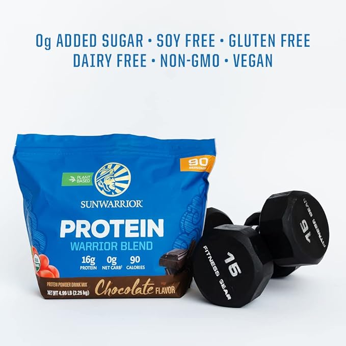 Sunwarrior Vegan Organic Protein Powder Plant-based 90 Servings