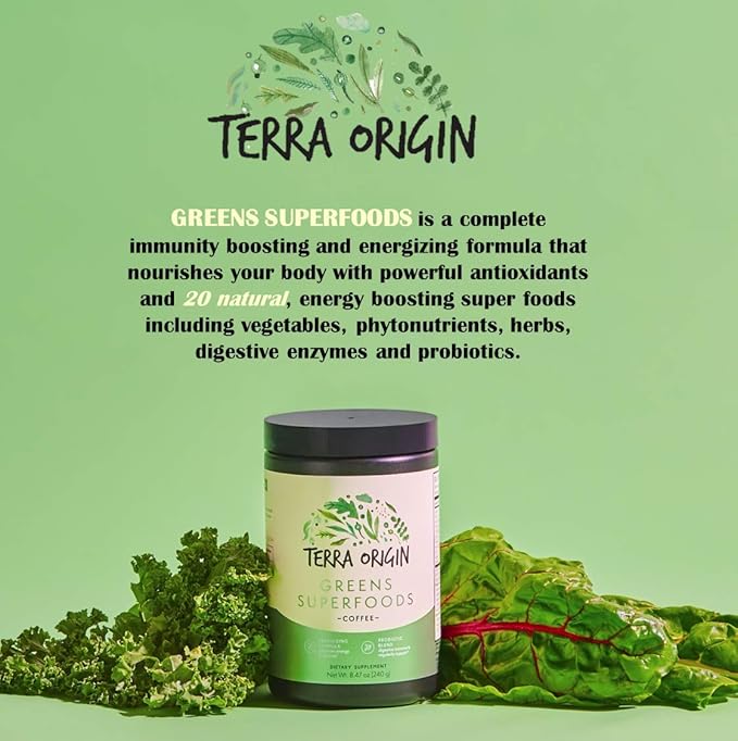 TERRA ORIGIN Superfoods Greens Immune Defense 30 Servings