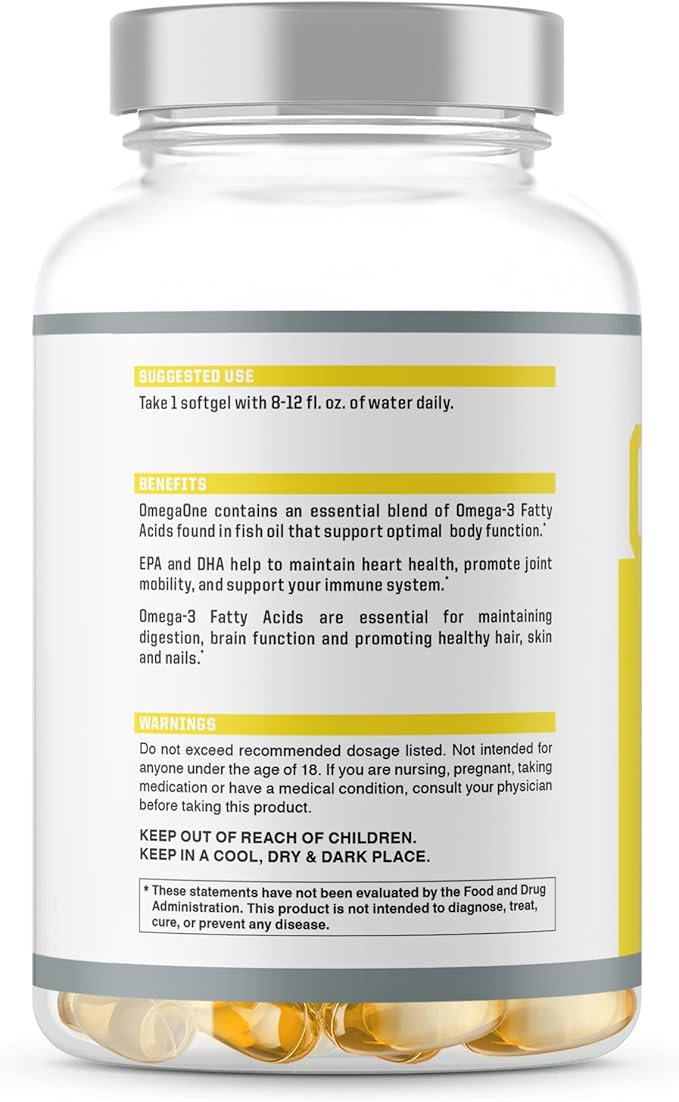 OmegaOne Omega-3 Fish Oil Supplement by (90 500mg 500mg Fish