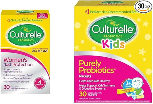 Culturelle Women's and Kids Daily Probiotics 30 Count 30 Single