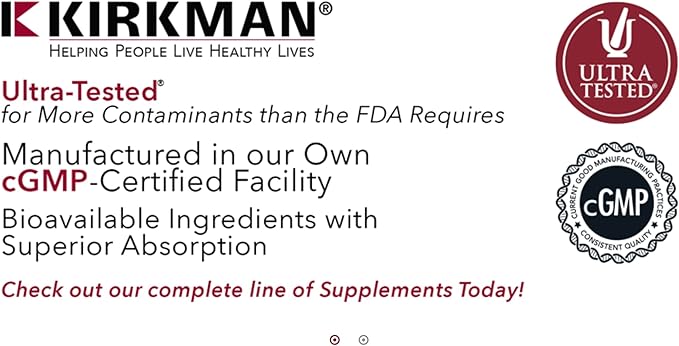 Kirkman Coenzyme Q10 25 mg 100 Vegetarian CoQ10 ||