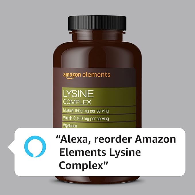 Amazon Elements Lysine Complex with Vitamin 65 Servings, 195 Count