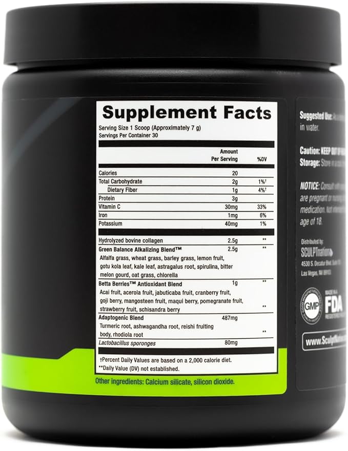 Sculpt Nation by V Shred Greens 30-Day Supply