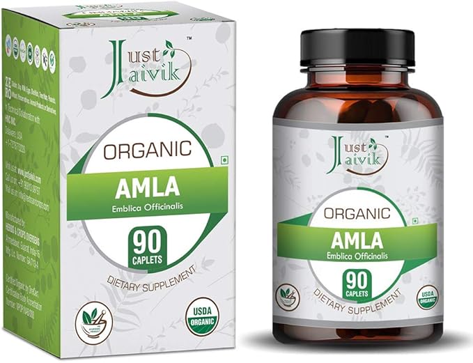 Just Jaivik Organic Amla Tablets 750 mg 90 Organic