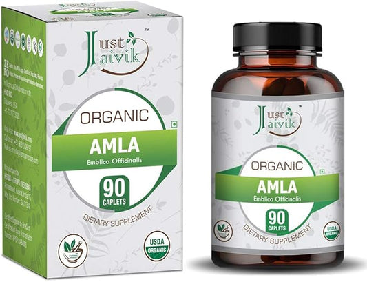 Just Jaivik Organic Amla Tablets 750 mg 90 Organic