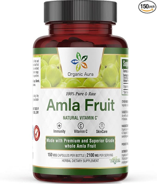 Organic Aura Amla Capsules 2100mg -150