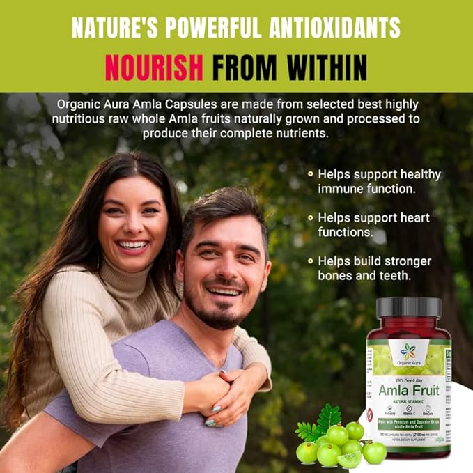Organic Aura Amla Capsules 2100mg -150